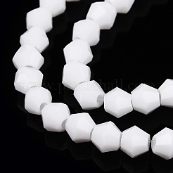 Hebras opacas de perlas de vidrio de imitación de jade de color sólido&nbsp;X-EGLA-A039-P2mm-D15