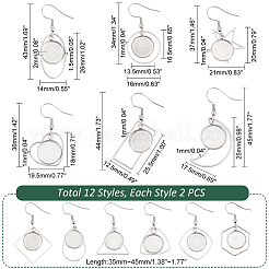 Kit para hacer aretes de cúpula en blanco (DIY)&nbsp;DIY-UN0050-32