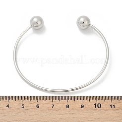 Bracelets manchettes ouverts en acier inoxydable 304&nbsp;BJEW-R019-01P-01