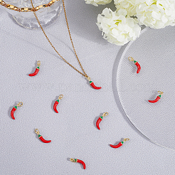 10 pièces pendentifs en laiton émaillé&nbsp;KK-BBC0019-48B