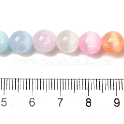 Brins de perles teintées en sélénite naturelle de couleur dégradée&nbsp;X-G-H067-A04-8MM