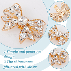 4 Stück 2 Farben Bowknot Legierung Strass Schuhdekoration&nbsp;FIND-GO0002-34