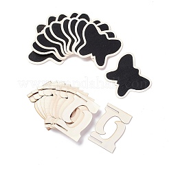 Schmetterling hölzerne Mini-Tafelschilder&nbsp;LS-AJEW-M035-03