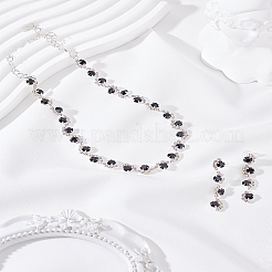 Ensembles de colliers et boucles d'oreilles en alliage de strass&nbsp;SJEW-LP0001-47B