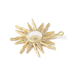 Micro ottone spianare cubic zirconia ciondolo&nbsp;X-KK-P280-34G