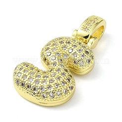 Messing micro pave klare zirkonia anhänger&nbsp;X-KK-M279-01G-S