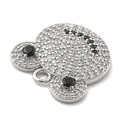Pendentifs avec zircon cubiques à micro-pavés en laiton&nbsp;KK-L228-15P
