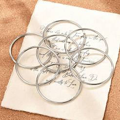 7 Stück schlichte Armreif-Sets aus 201 Edelstahl für Damen&nbsp;BJEW-L664-022A-P02