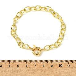 7 mm Messing-Kabelkettenarmbänder mit Struktur&nbsp;BJEW-JB14261