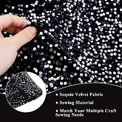 2 Yards Samtstoff mit Haustierpailletten&nbsp;AJEW-DC0001-87A