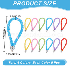30 Stück 6 Farben PVC-Paillettenseil-Anhänger-Dekorationen&nbsp;FIND-CP0001-74