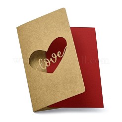 3 jeu de cartes de vœux en papier kraft&nbsp;AJEW-FS0001-27A