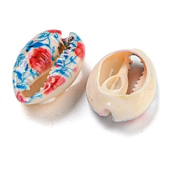 Perline di conchiglia naturale stampate&nbsp;BSHE-G037-01E