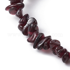 Stretch-Armbänder mit natürlichen Granatsplittern für Damen&nbsp;BJEW-JB10046-09