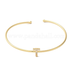 Bracelets en laiton plaqué en rack&nbsp;BJEW-A018-01G-T