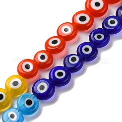 Chakra-Thema handgemachte böser Blick Bunte Malerei Perlen Stränge&nbsp;LAMP-G164-07B