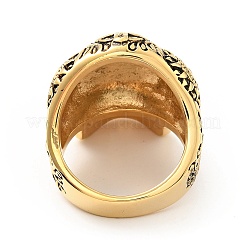 Anello con teschio in acciaio inossidabile 316 con croce&nbsp;RJEW-C030-02D-AG