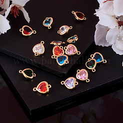 16 pièces 8 couleurs k9 verre connecteur breloques&nbsp;FIND-TA0003-43