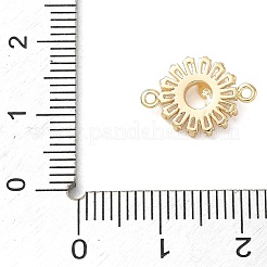 Breloques connecteurs en laiton pavé de zirconiums cubiques transparents sur le thème des papillons&nbsp;CU-CBAFF5B-02B-G