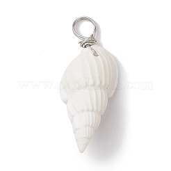 Pendenti di conchiglia di tromba naturali&nbsp;PALLOY-JF02682-02