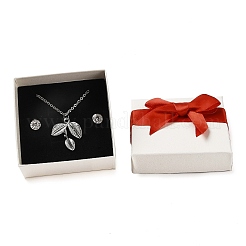 Quadratische Schmuckset-Box aus Pappe&nbsp;LS-CBOX-Q038-01A