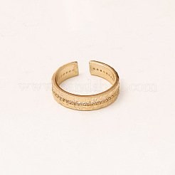 Messing Micro Pave klare Zirkonia Manschette offene Ringe&nbsp;WG6FD9B-01