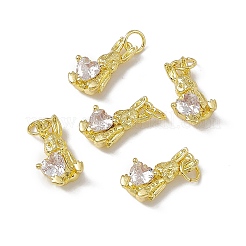 Gestell Messing Zirkonia Anhänger&nbsp;KK-C007-20G