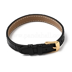 Bracelets en simili cuir avec boucles en acier inoxydable&nbsp;AJEW-Z053-01E