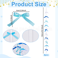 8 Stück Polyester-Schleife als Kleidungszubehör&nbsp;HJEW-OC00323