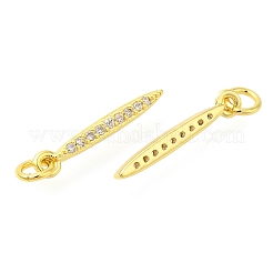 Blattregal-Beschichtung Messing Micro Pave Zirkonia Anhänger&nbsp;KK-S396-15
