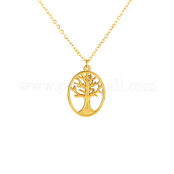 Collares colgantes de árbol de la vida de acero inoxidable 304 para mujer&nbsp;WGC5BD4-01