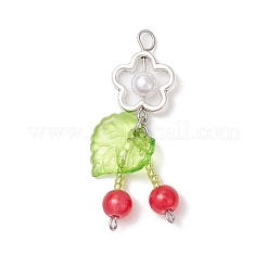 8 pendentif imitation perle en plastique ABS 8 couleurs&nbsp;PALLOY-JF03872