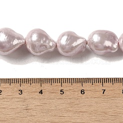 Brins de perles d'imitation en verre galvanisé&nbsp;BSHE-G035-01A-08-1