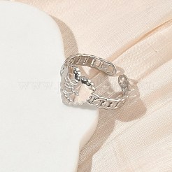 Offene Manschettenringe aus Edelstahl 304 für Damen&nbsp;RJEW-L341-05A-P