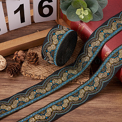 Rubans de polyester de broderie de style ethnique&nbsp;SK-TAC0001-02