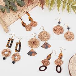 Kits de fabrication de boucles d'oreilles tissées à faire soi-même&nbsp;DIY-SC0001-58