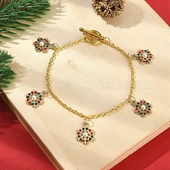 Bracelet à breloques en alliage de strass&nbsp;BJEW-JB09786