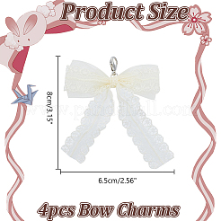 Schuhschmuck aus Spitze mit Schleife&nbsp;FIND-WH0126-646A