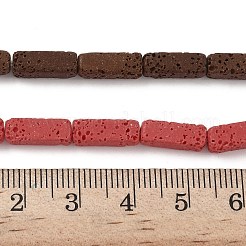 Fili di perline di pietra lavica imitazione porcellana fatte a mano&nbsp;PORC-P032-05M