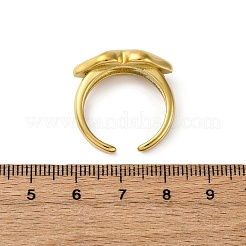 Verstellbare offene Manschettenringe aus Edelstahl 304&nbsp;RJEW-Q020-19G