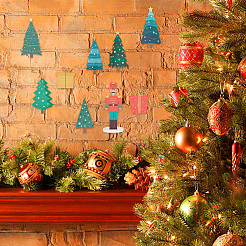 Dekorative Weihnachtswandaufkleber aus PVC&nbsp;DIY-WH0430-838