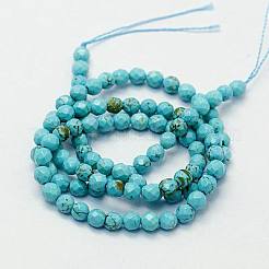 Fili di perline howlite naturale&nbsp;X-TURQ-C003-4mm-1