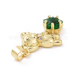 Ottone micro spianare pendenti zirconi&nbsp;KK-E074-03G