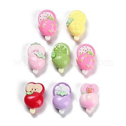 Cabochons décodés en résine opaque&nbsp;RESI-I338-02