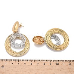 Boucles d'oreilles pendantes bicolores en acier inoxydable 304&nbsp;EJEW-C142-17PG