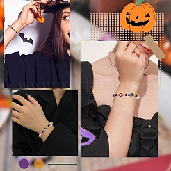 DIY-Schmucksets für Stretch-Armbänder mit Halloween-Motiv&nbsp;DIY-YW0010-03