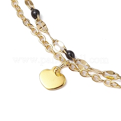 Cavigliere a catena a doppio strato in acciaio inossidabile 304&nbsp;AJEW-AN00632-05