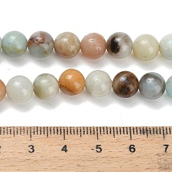 Brins de perles d'amazonite de fleurs naturelles&nbsp;G-F826-C01-8mm