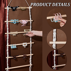 Aufbewahrungsregal für Haaraccessoires und Haarnadeln aus Holz und Baumwolle&nbsp;AJEW-WH0816-446