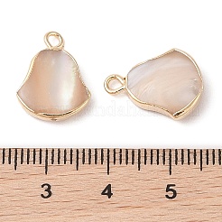 Pendentifs en coquille de trochous naturelle&nbsp;SHEL-P017-11G